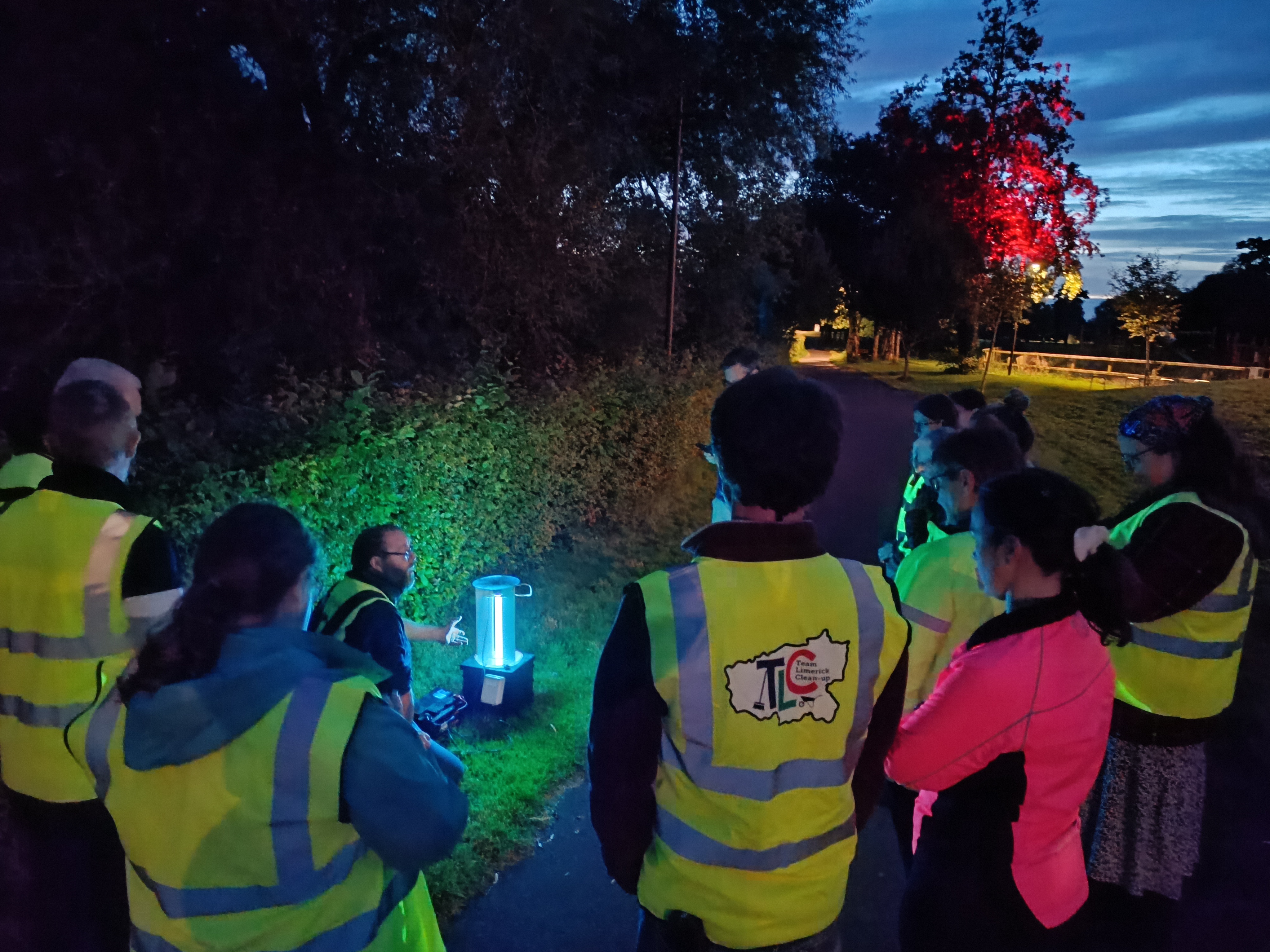 Study Circle participants on a night walk