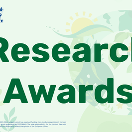 A visual with the text Research Awards