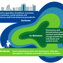 A visual of the In between covering the middle area between society and individuals