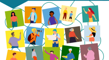 A visual full of small examples of women doing activities