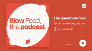 A visual saying "the slow food podcast"