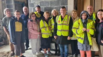 A group of people from The Knowledge Network of Louisburgh on tour.