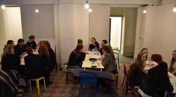 Participants working in small groups