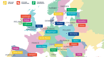 A map of all the selected partners