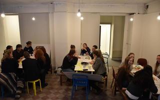 Participants working in small groups