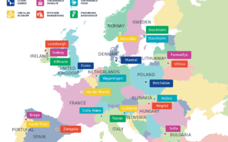 A map of all the selected partners