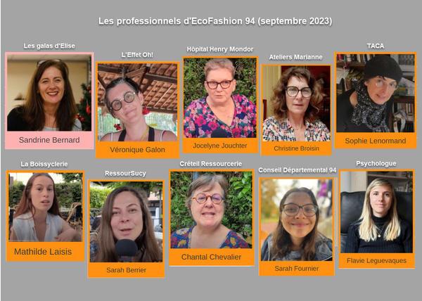 A visual of ten of the participating professionals in the network.