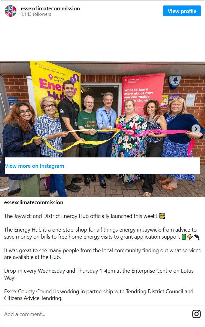 A screenshot from Instagram